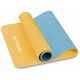 Коврик для йоги и фитнеса INDIGO TPE двусторонний IN106 173*61*0,5 см Желто-голубой